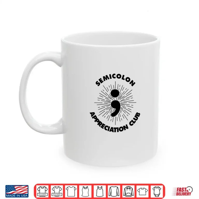 Mug English Teachers Semicolon Appreciation Club Literature Shirt