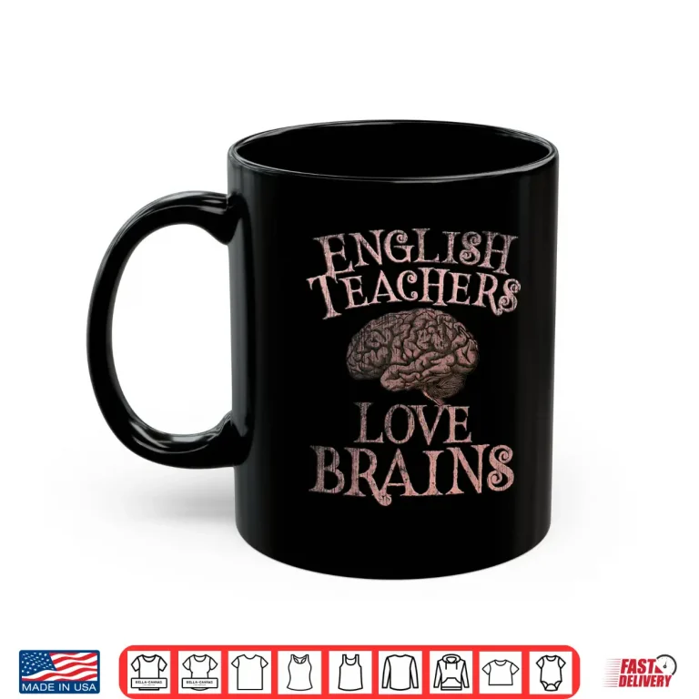 Mug Retro English Teachers Love Brains This Is My Scary Ela Shirt