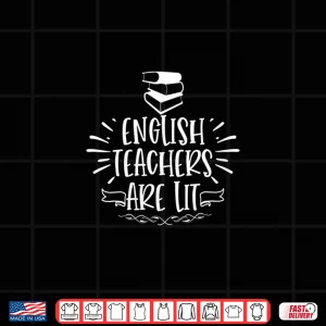 Design Womens English Teachers Are Lit Book Reader V Neck Shirt