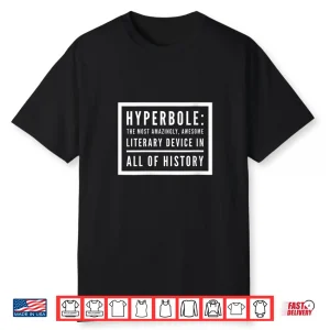 Womens Funny Hyperbole Gear For English Teachers V Neck Shirt