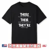 Womens There Their They’Re Funny Correct English Grammar Teachers V Neck Shirt
