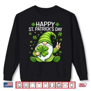 Sweatshirt Cute Gnome Lucky Shamrock Happy St PatrickS Day Women Girls Shirt