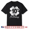 Funny 10Th Birthday Shamrock St Patrick’S Day Boys Girls Shirt