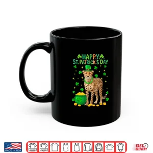 Mug Happy St. PatrickS Day Cheetah Shamrocks Coins Lover Kids Shirt