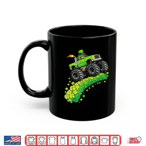 Mug Kids Monster Truck Funny Shamrock St PatrickS Day Boys Shirt