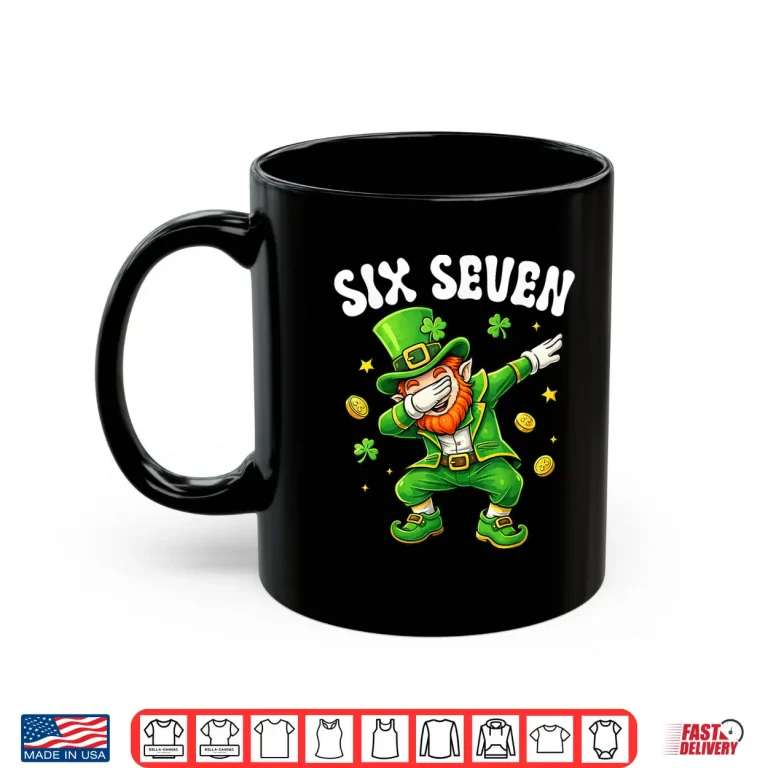 Mug Six Seven Leprechaun Dabbing 67 Meme St PatrickS Day Boys Shirt