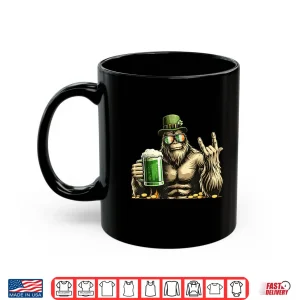 Mug St Patricks Day Bigfoot Lucky Sasquatch Shamrock Irish Men Shirt