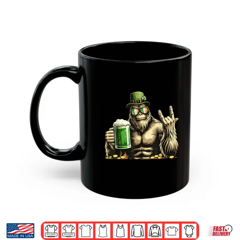 St Patricks Day Bigfoot Lucky Sasquatch Shamrock Irish Men Shirt 3 Mug St Patricks Day Bigfoot Lucky Sasquatch Shamrock Irish Men Shirt
