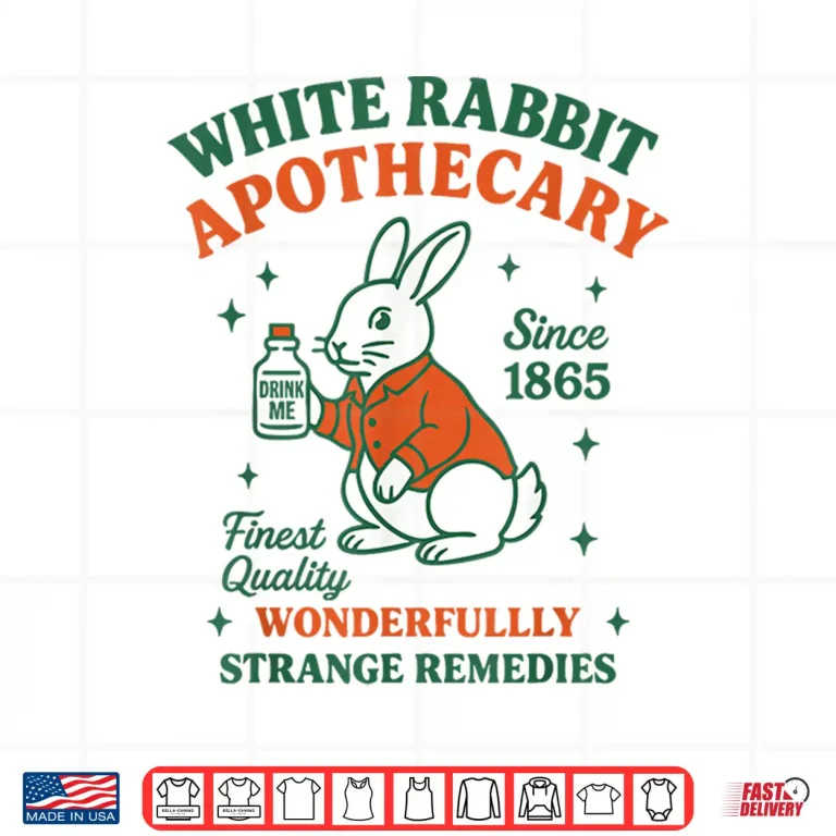 Design Alice In Wonderland White Rabbit Apothecary Shirt