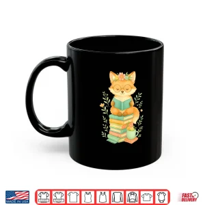 Mug Fox Reading Book Readers Teachers Librarians Bookworms Shirt
