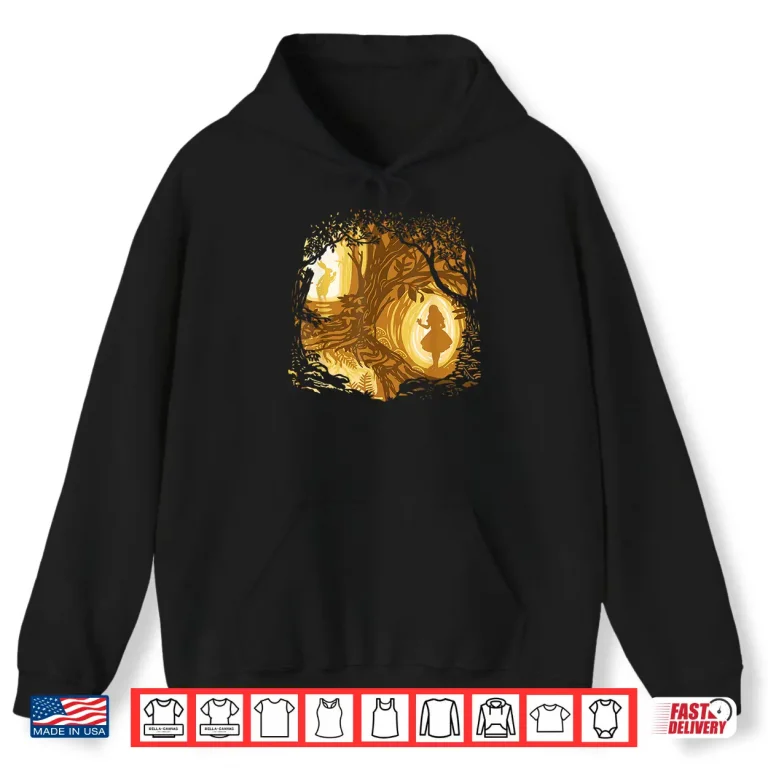 Hoodie Alice In Wonderland Silhouette Art Shirt