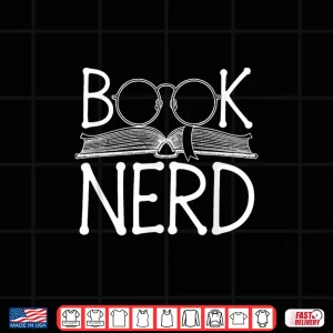 Design Book Nerd Retro Style Readers Librarians Authors Bookworms Shirt