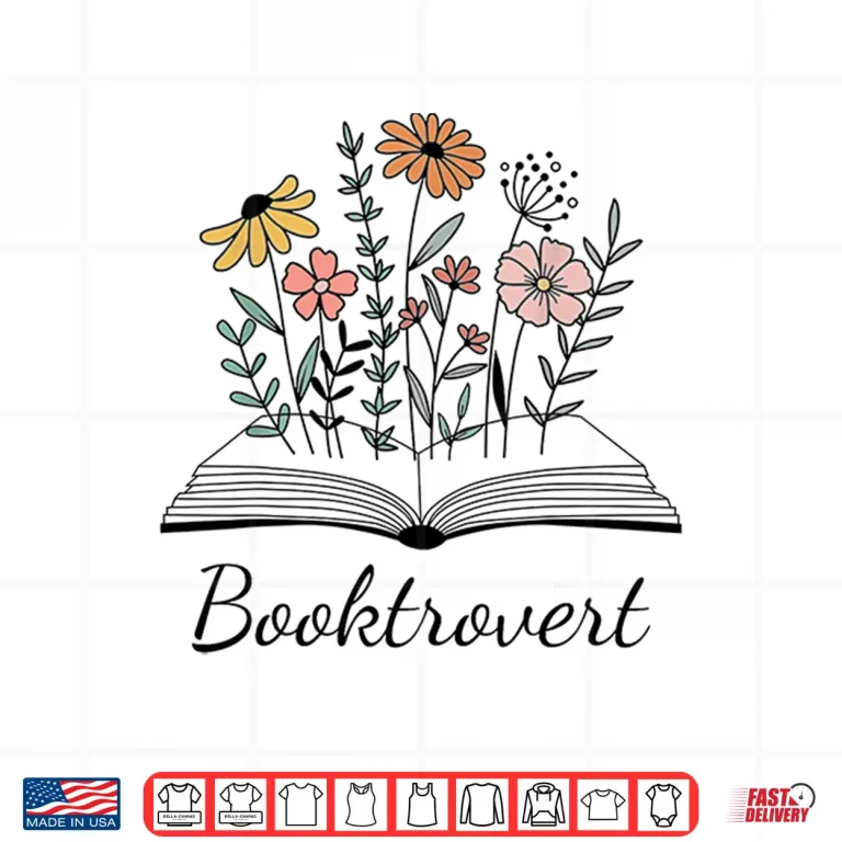 Design Booktrovert Gift For Book Lovers Readers Librarians Bookworm Shirt