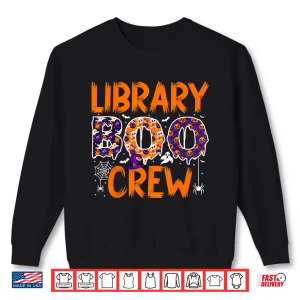 Sweatshirt Library Boo Crew Librarians Book Lovers Ghost Halloween Shirt