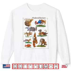 Sweatshirt Medieval Bestiary Funny Illuminated Manuscript Art Shirt