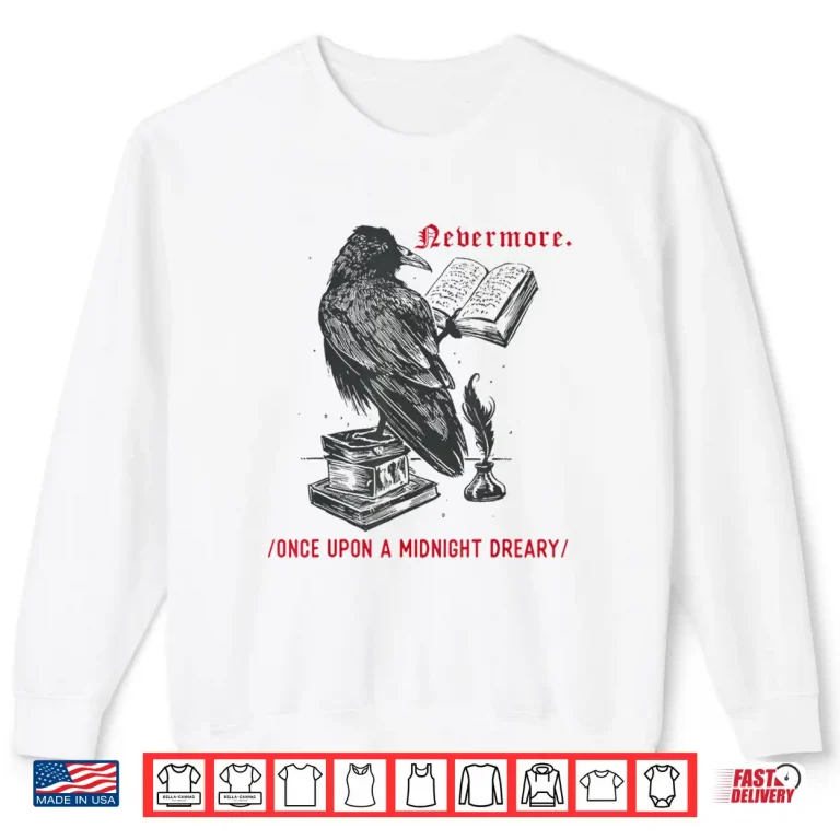 Sweatshirt Raven Edgar Allen Poe Literature Shirt
