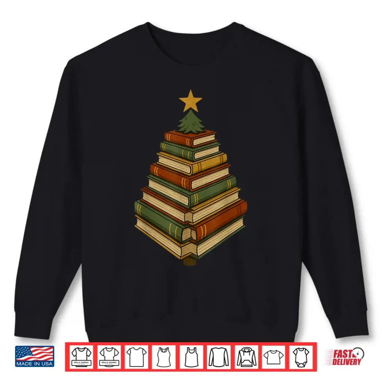 Book Lover Christmas Graphic For Librarians Shirt 2 Sweatshirt Book Lover Christmas Graphic For Librarians Shirt