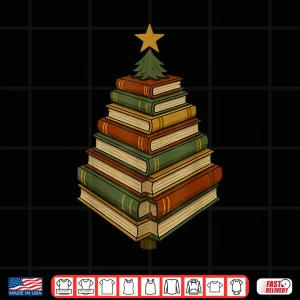 Design Book Lover Christmas Graphic For Librarians Shirt