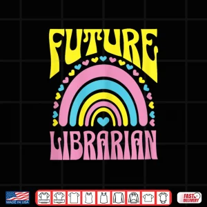 Design Future Librarian Bright Retro Rainbow Librarians Training Shirt