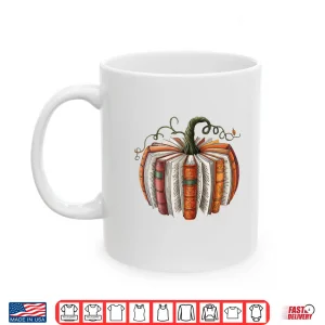 Mug Halloween Teacher Librarians Fall Book Pumpkin Retro Reading Shirt