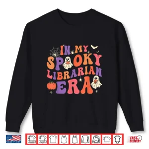 Sweatshirt In My Spooky Librarian Era Retro Ghost Halloween Teachers Shirt