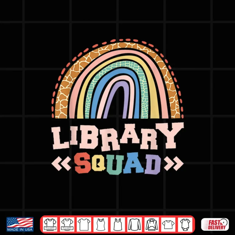 Design Library Squad Reading Books And Bookworm Library Day Shirt