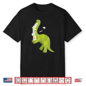 Reading Dinosaur Literature Read Books Lover Reader Gift Shirt