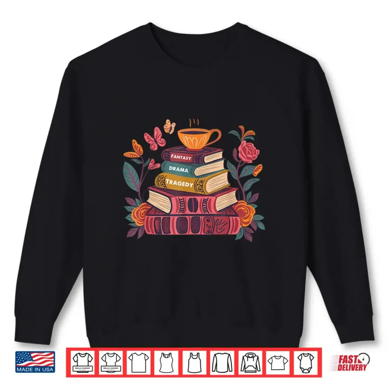 Retro Subtle Book Fantasy Drama Tragedy Funny Bookish Reader Shirt 2 Sweatshirt Retro Subtle Book Fantasy Drama Tragedy Funny Bookish Reader Shirt