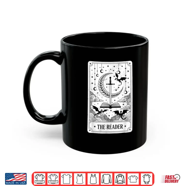 Mug The Reader Tarot Card Bookworm Books Lover Dragon Librarians Shirt