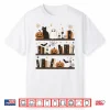 Cozy Halloween Bookshelf Ghost Pumpkin Bookish Book Lovers Shirt