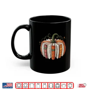 Mug Fall Book Pumpkin Halloween Teacher Librarian Thanksgiving Shirt