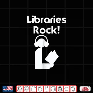 Design Libraries Rock Summer Reading Shirt Book Lovers Librarians