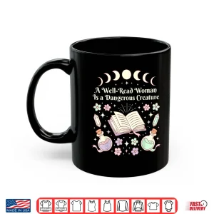 Mug Well Read Woman Literature Quote Celestial Book Floral Shirt