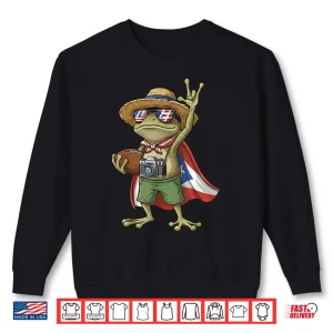 Sweatshirt Coqui Frog Puerto Rico Flag Puerto Rican Football Boricua Shirt