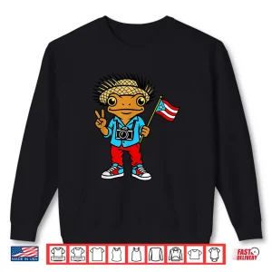 Sweatshirt Funny Coqui Frog Puerto Rico Flag For Kids Girls Shirt