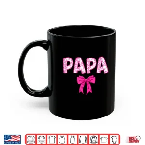 Mug Papa Birthday Squad Matching Pink Bow Family Birthday Crew Shirt