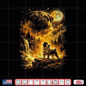 Design Pug Howling At Moon Shirt