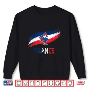 Sweatshirt France Rooster Patriotic Graphic French Flag Pride Shirt