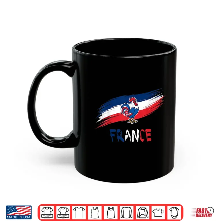Mug France Rooster Patriotic Graphic French Flag Pride Shirt