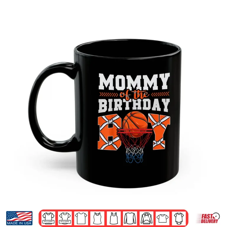 Mug Mommy Basketball Birthday Boy Family Baller B Day Party Shirt