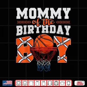 Design Mommy Basketball Birthday Boy Family Baller B Day Party Shirt