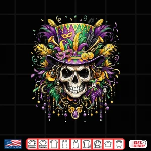 Design Mardi Gras Costume Sugar Skull Carnival New Orleans Trip Shirt
