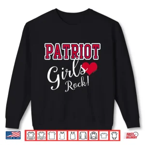 Sweatshirt Patriot Girls Rock Cute Heart Shape Womens Shirt