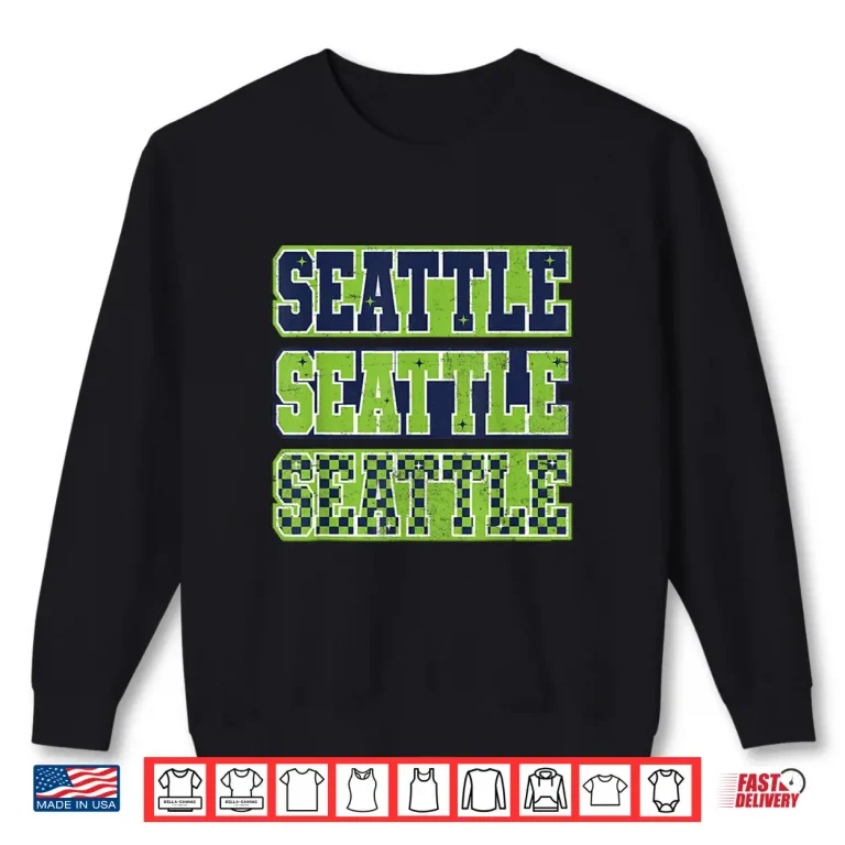 Sweatshirt Seattle Classic Vintage Green Shirt