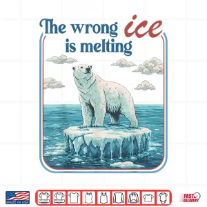 Design The Wrong Ice Is Melting Funny Polar Bear Abolish Ice Shirt