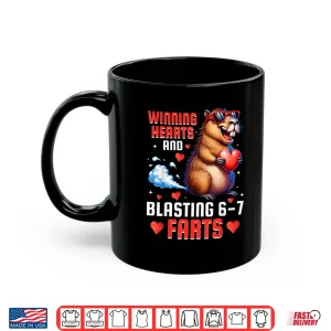 Mug Winning Hearts 67 Meme Capybara Kids Boys ValentineS Day Shirt