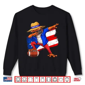 Sweatshirt Puerto Rico Coqui Frog Dabbing Football Boricua Flag Funny Shirt