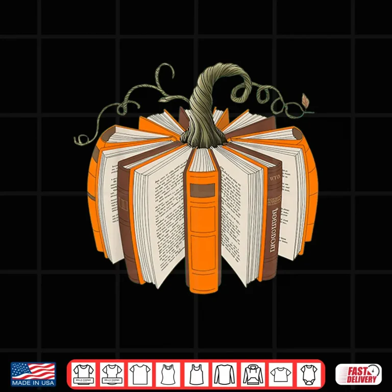 Design All Book Pumpkin Fall Librarians Bookworm Teachers Students Shirt