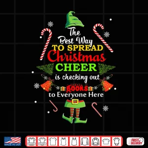 Design Funny Librarian Christmas Cheer T Shirt Gift For Men Women Shirt