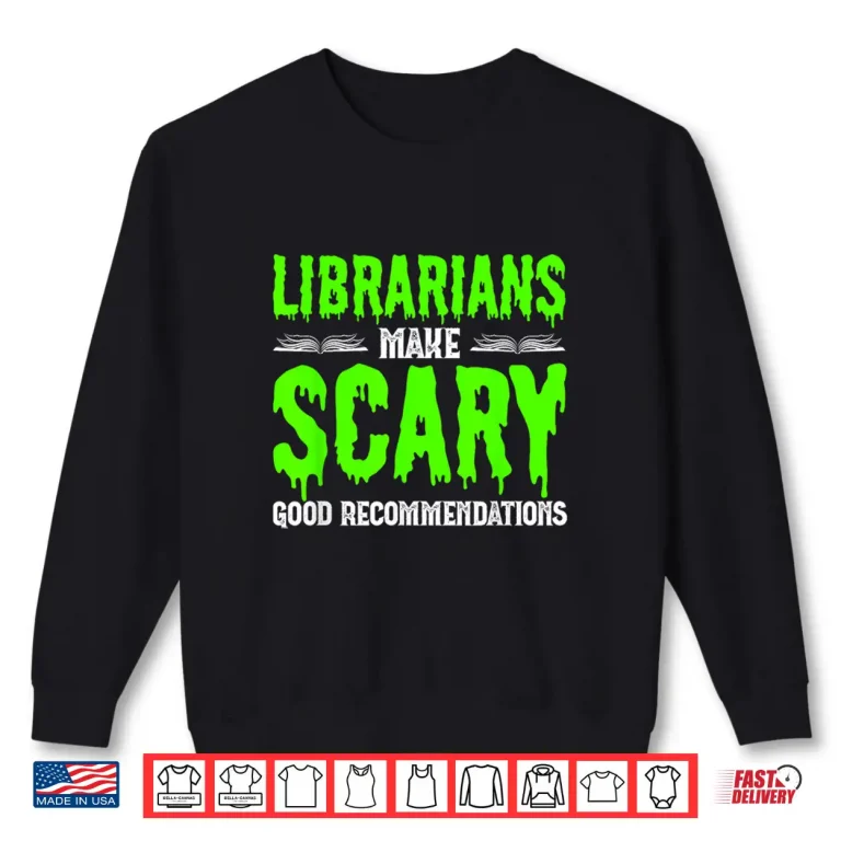 Sweatshirt Halloween Librarian Bookworm Book Nerd Reading Library Shirt